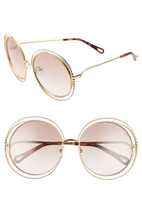 chloe sunglasses oversized|chloe women's 58mm sunglasses.